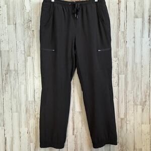 Eddie Bauer Polar Fleece Lined Jogger Pants Size 12 Flannel Cargo Gorpcore EUC